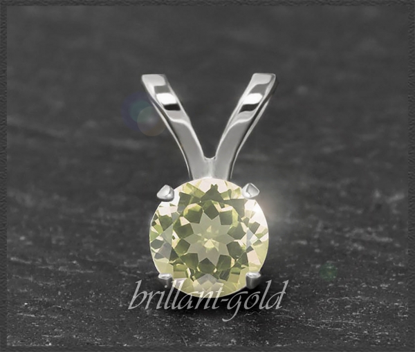 Anhänger 585 Gold Citrin hell gelb, 4,5,6,7mm
